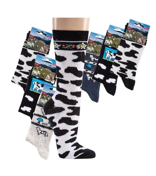 Kühe Motiv Socken für Damen, Teenager, Kinder