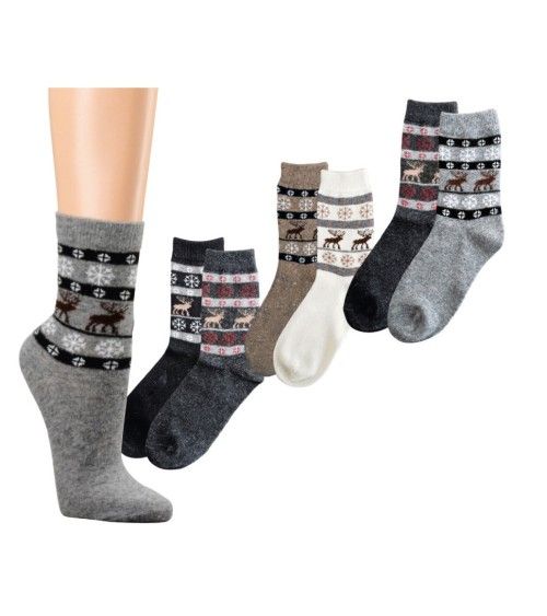 Skandinavien Socken "Elch Design", 2 Paar