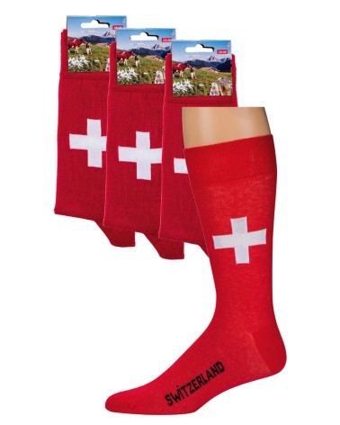 Schweizerkreuz Socken rot