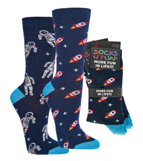 Socken mit Astronauten - Univers -Weltraumspace