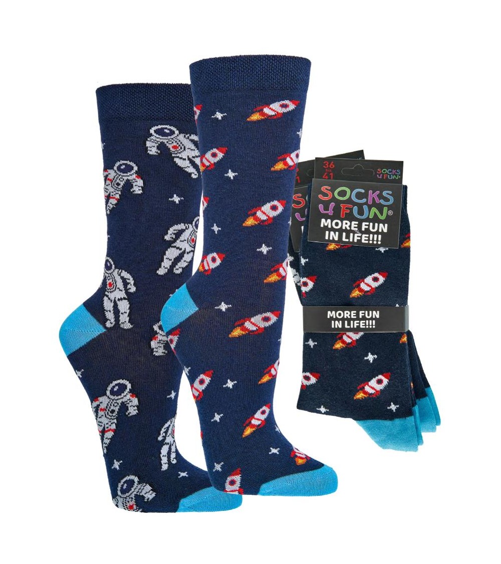 Socken mit Astronauten - Univers -Weltraumspace Motiv