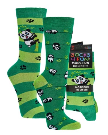 Socken mit Panda Motiv, 2 Paar