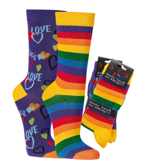 Socken für Toleranz und Liebe Motiven