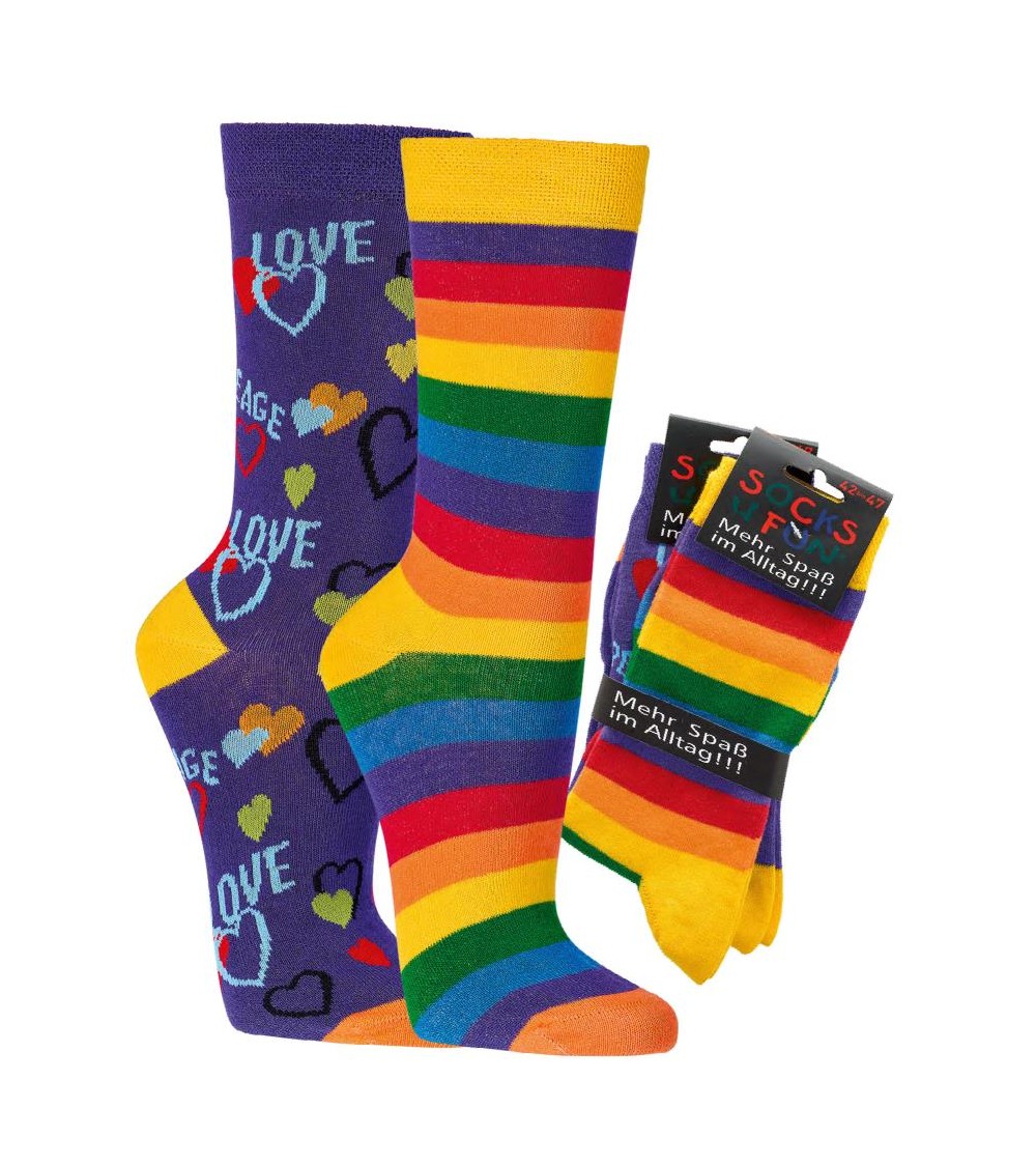 Liebe & Toleranz Motiv Socken bequem online in der Schweiz kaufen