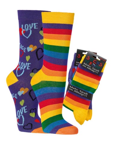 Socken für Toleranz und Liebe Motiven