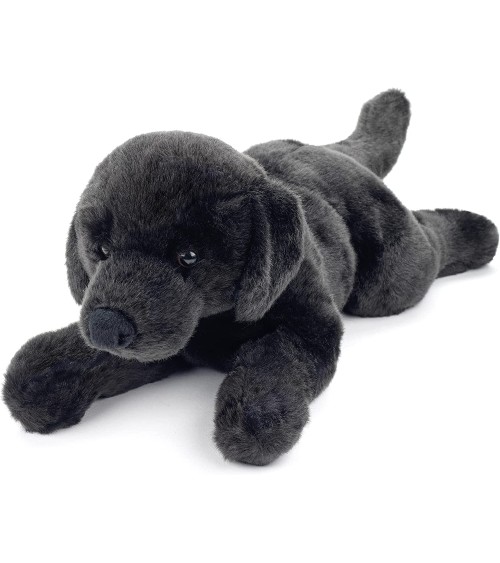 Schwarzer Labrador liegend 40cm