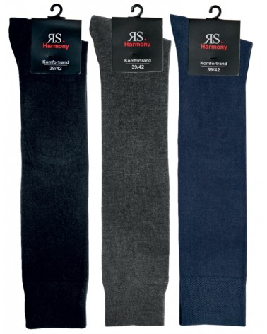 Kniesocken Baumwolle schwarz - anthrazit - marineblau