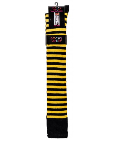 Arm- & Beinstulpen Baumwolle Ringel Farbe schwarz - gelb