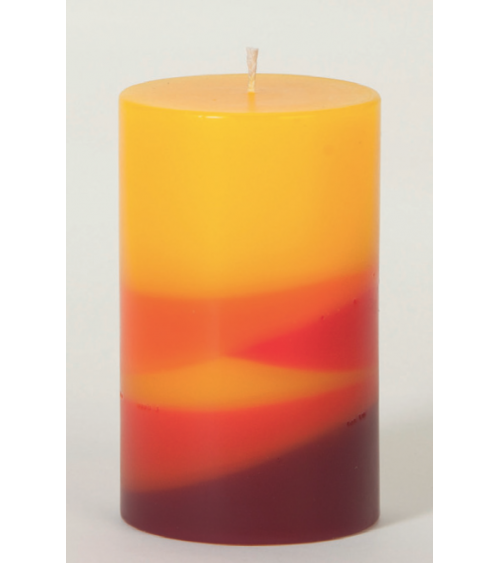 Weizenkorn Kerze -  Modell Feuer Farbe dunkelgelb bis dunkel Violett