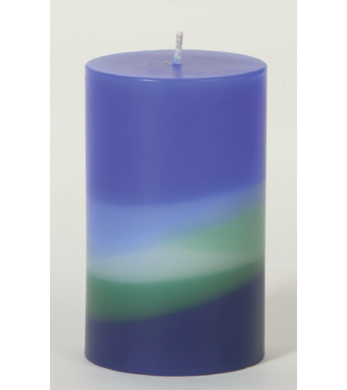 Weizenkorn Kerze Modell Aqua - Farbe blautöne und grütöne