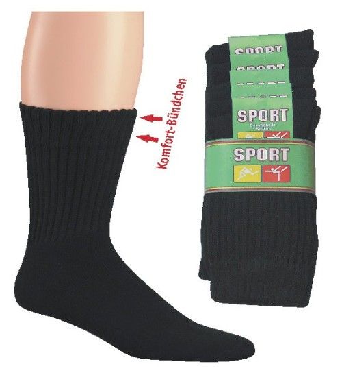 Schwarze dicke Socken mit Komfortbund