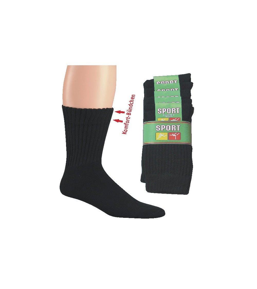 Schwarze dicke Socken mit Komfortbund