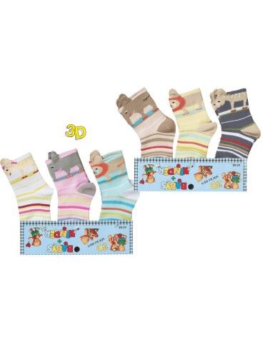 1 Stück Jungen Mädchen Socken Baby Rasselsöckchen Tier Design Kleinkind 