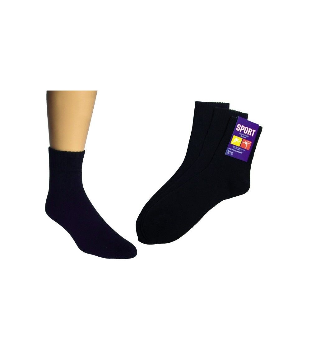 Kurzschaft Tennis Socken, schwarz, 3 Paar